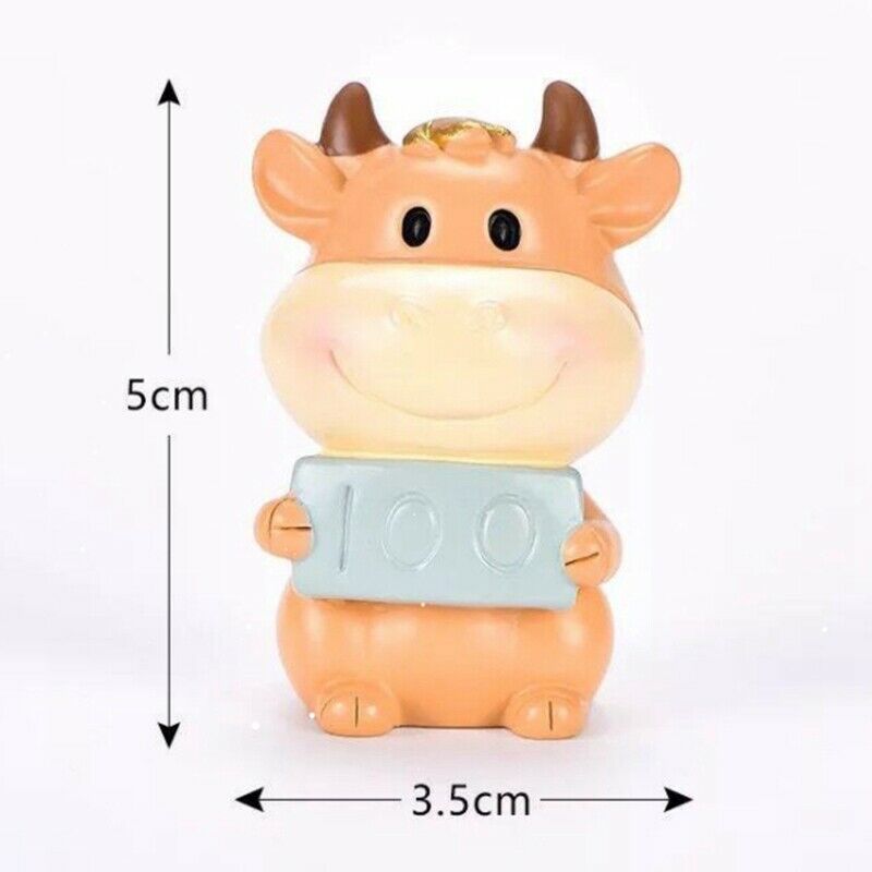 Fortunate Cow Chinese Zodiac Year Ox Cow Cake Toppers Landscape Decor New YeR7I6
