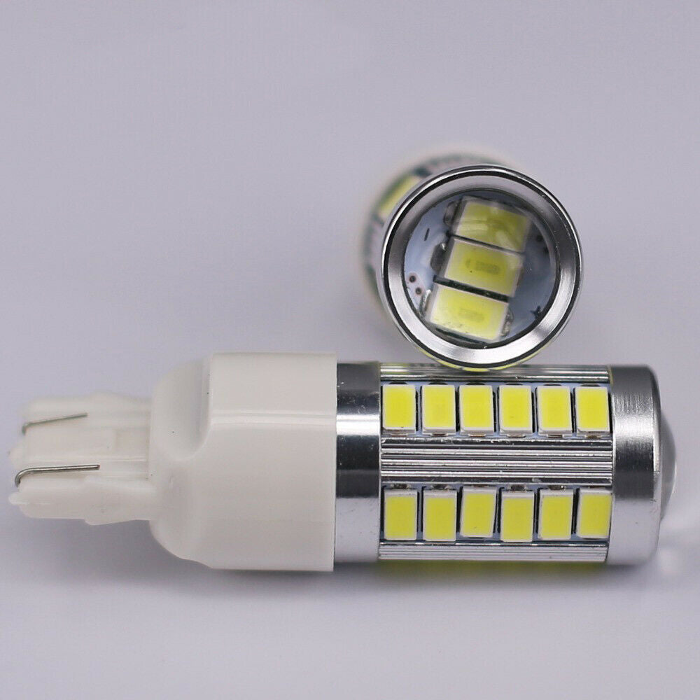 2pcs White 3157 DRL 33-SMD Daytime Running LED Lights bulbs 4114 4157NA 3047