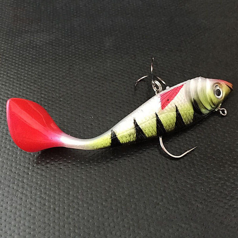 Easy Soft Lead Fish 11cm/19.4g T Shape Tail Fishing bait lures with Hook.l8