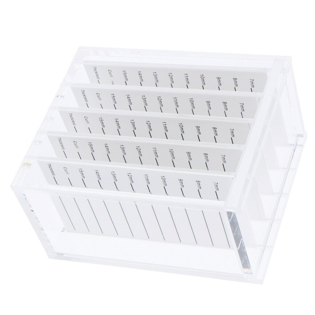 Acrylic 5-layer False Eyelash Storage Case Organizer Makeup Glue Pallet .