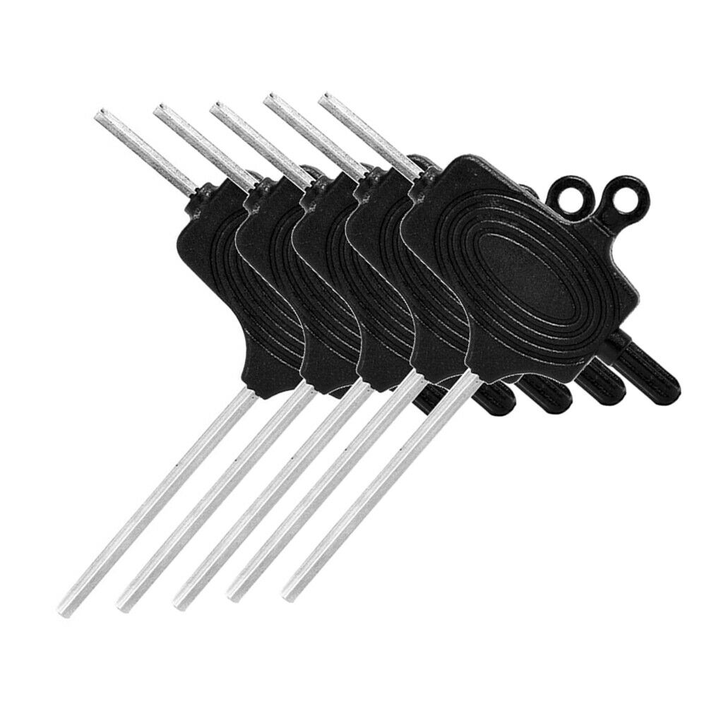 5 Pieces T Handled Allen Wrench Hex Key Hexagon Screwdriver Tool Set Black
