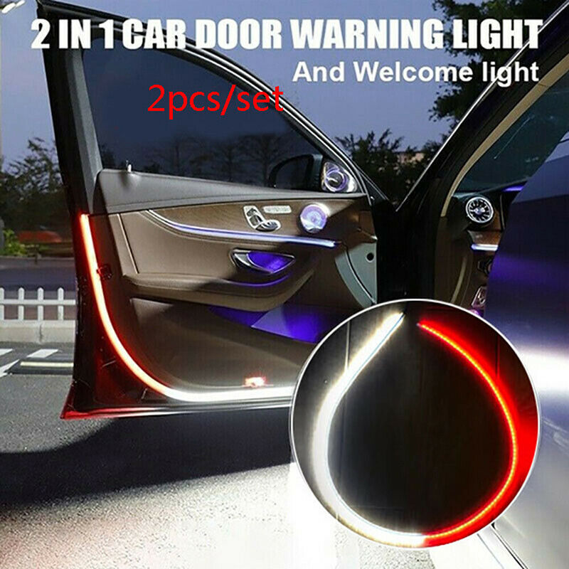 2X Anti-collision Car Door Strip Opened Warning Lamp Flashing Signal LED LigBDA