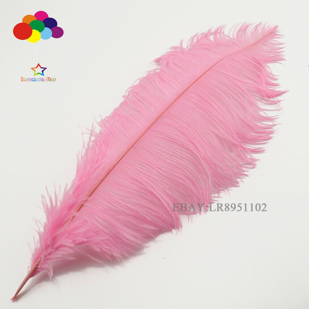 100 pcs pink ostrich feather plumes for wedding centerpiece wedding decor