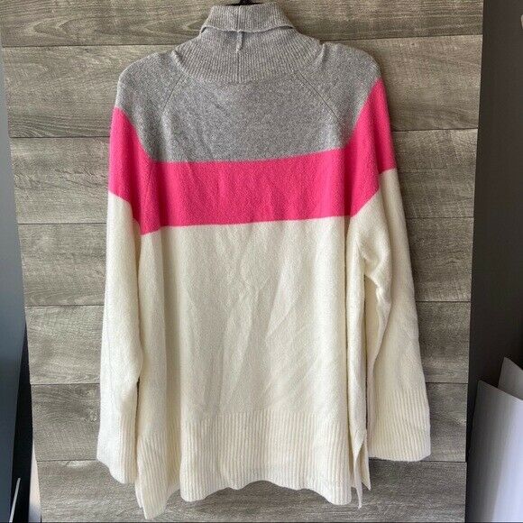 Court & Rowe women's alpaca color block white pullover belle sweater size: XXL