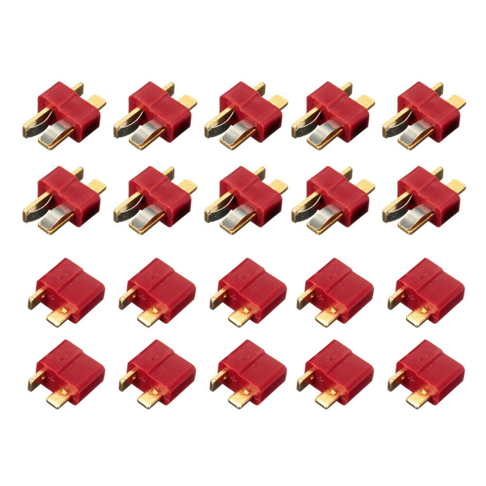 20Pcs / 10Sets T Plug Male Female Connectors Style For RC LiPo Battery