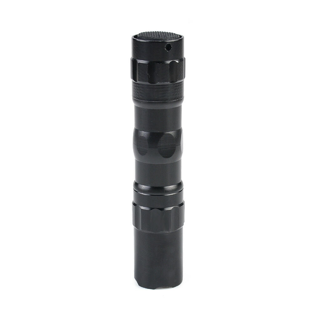 Black Bright Outdoor Waterproof LED Flashlight Torch Light Bulb Lamp 3W White@