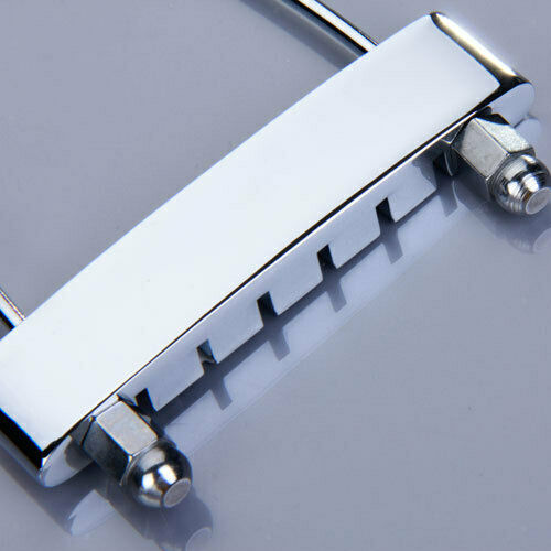 Chrome-plated trapezoid tailpiece bridge for 6-string LP guitar parts