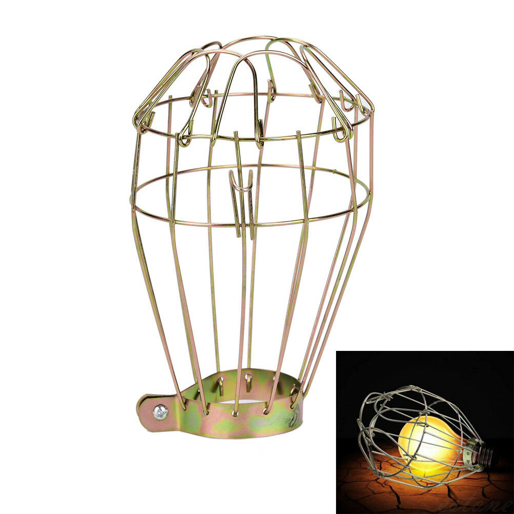 1X Iron Wire Bulb Guards Clamp Metal Lamp Cage Retro Trouble Light Parts j.l8