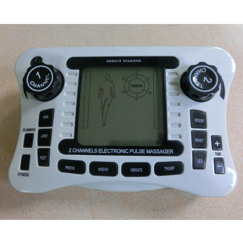 Dual channel output TENS EMS pain relief/Electrical nerve muscle stimu Massage