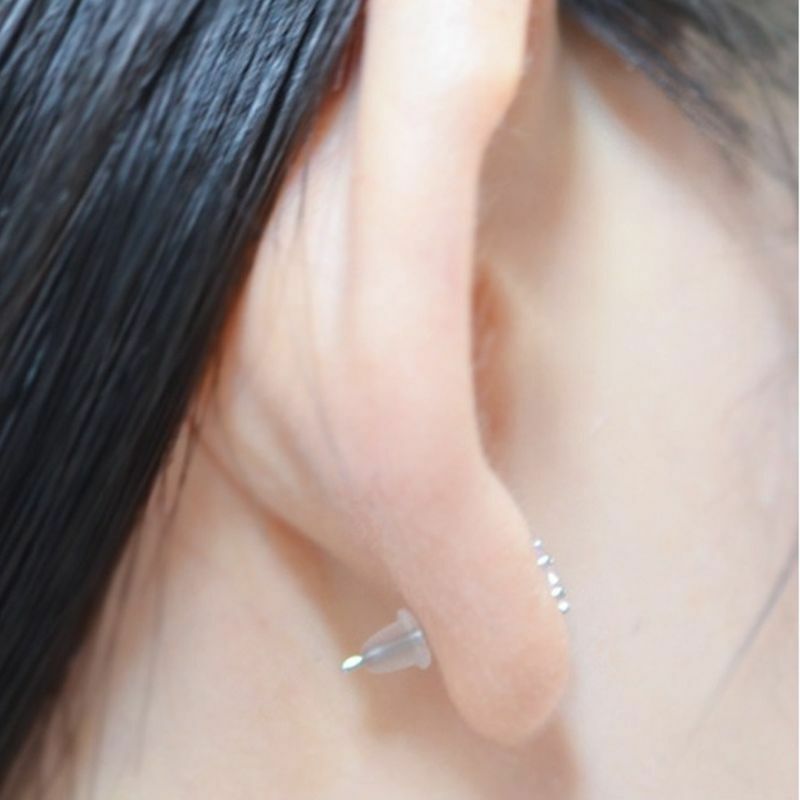 200Pcs Silicone Earring BackClear Ear Safety Back Pad Backstop Soft Replacement