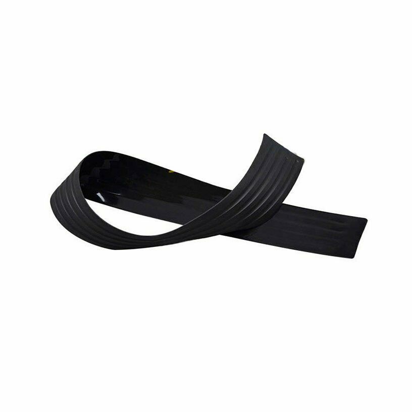 1X JDM Black Rear Rubber Bumper Guard Protector Flexible Adhesive Most Car Truck