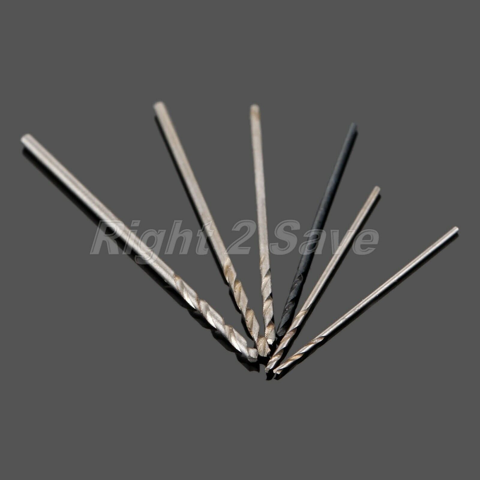 0.5mm-1.0mm Straight Shank Micro HSS Twist Drill Bits For PCB Plastic Metal R2S