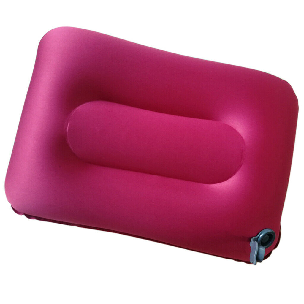 Portable Inflatable Travel Pillows Outdoor Camp Square Air Pillow Red