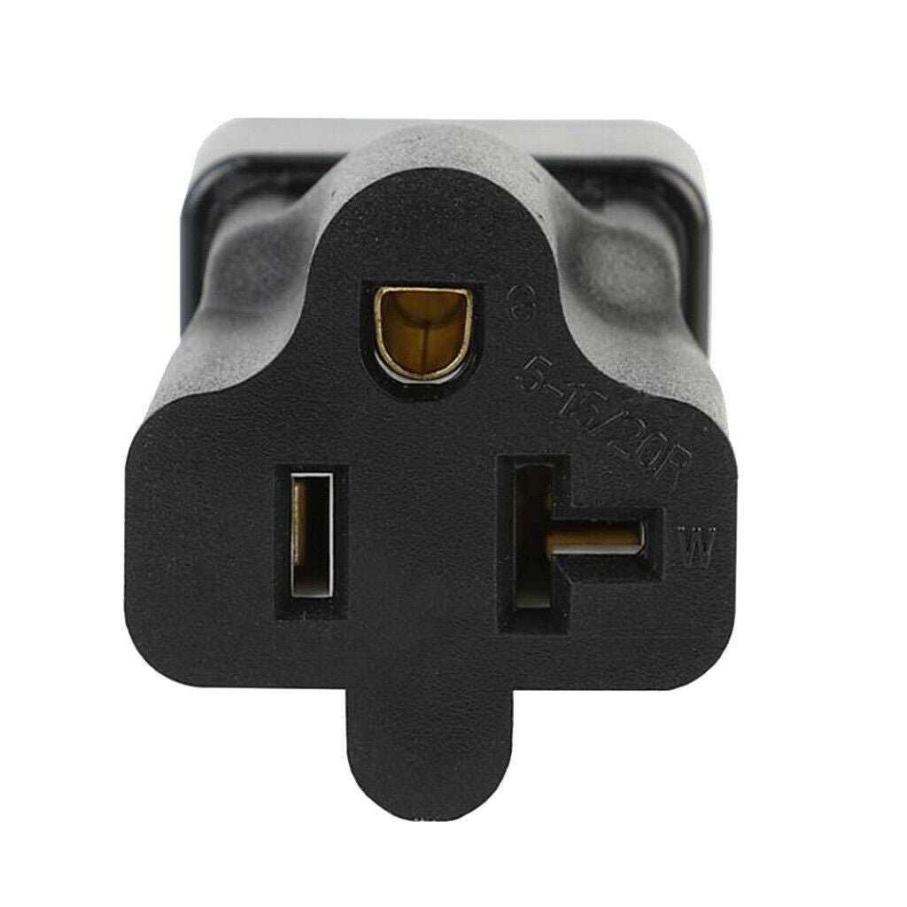 IEC320 C20 to Nema 5-15 / 20R 20A comb adapter 16A to 20A