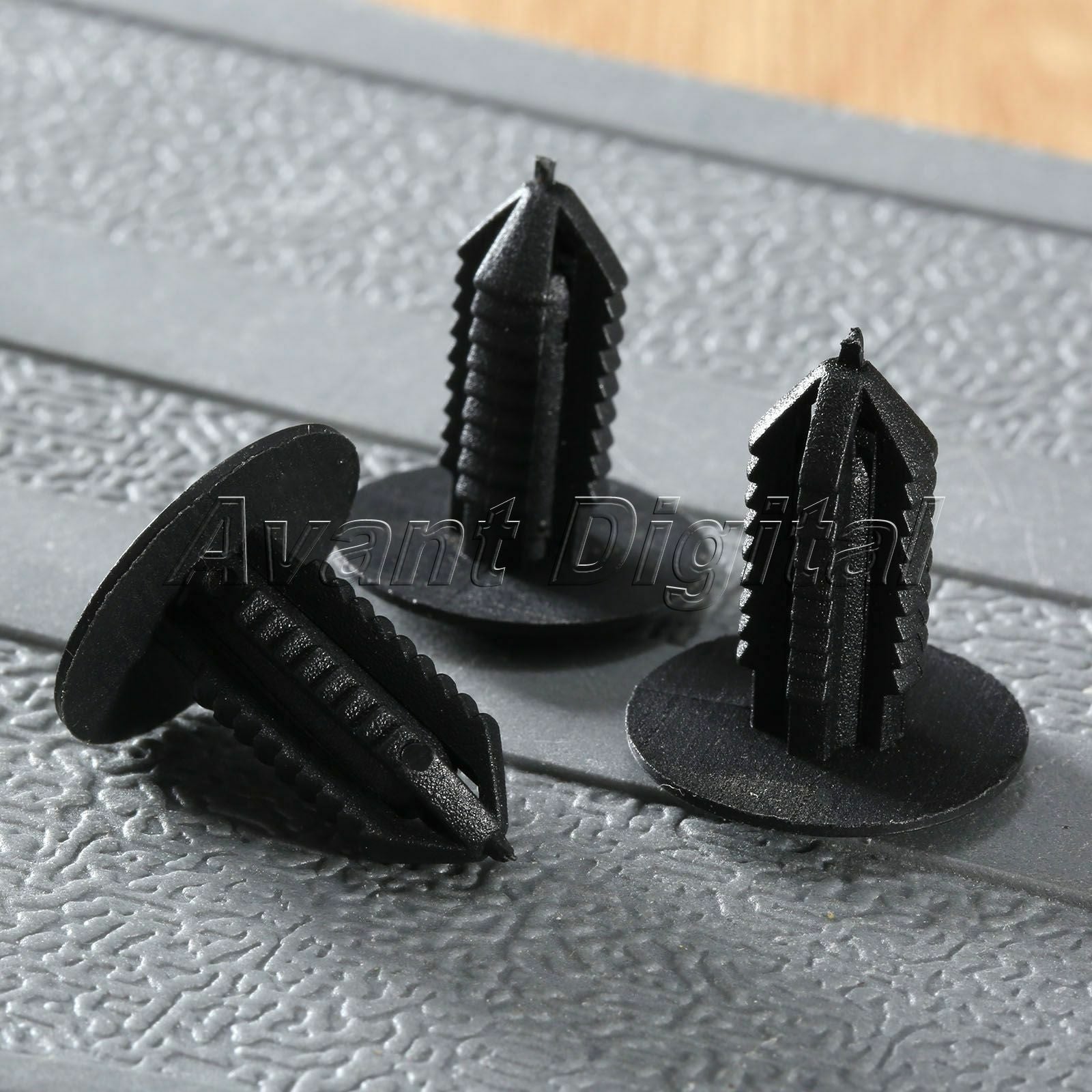 50pcs Black Plastic Car Bumper Clips Rivets Fastener Moulding Rivet For Car