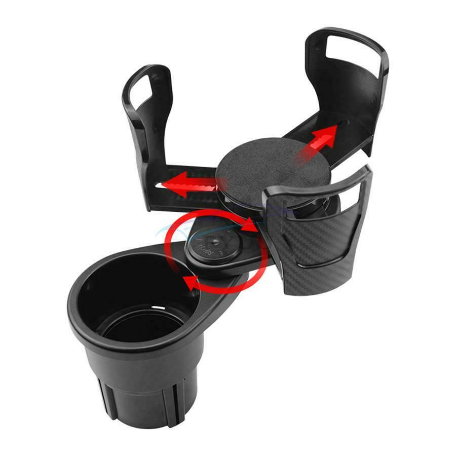 1PC Adjustable 2-in-1 Multifunctional Carbon Fiber Exterior Car Seat Cup Holder