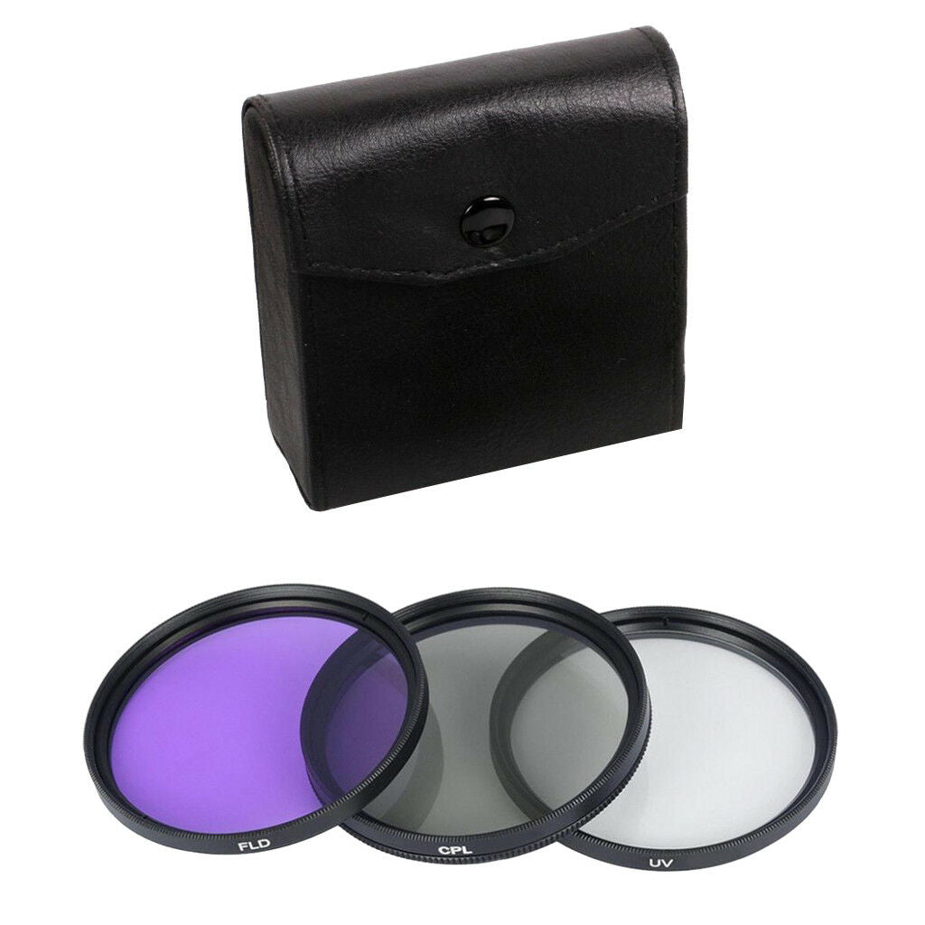 58mm FLD+UV+CPL Lens Filters Set with Bag for Olympus Pentax Digital Camera