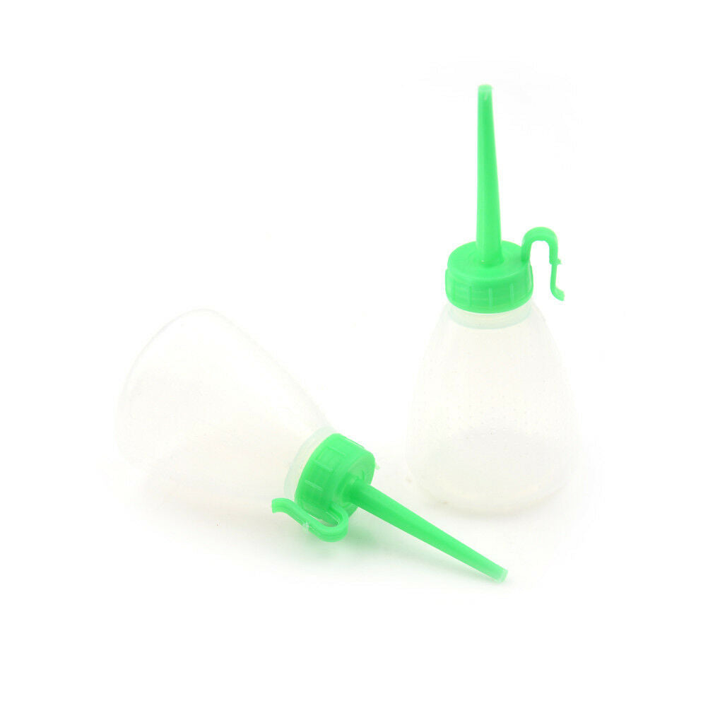 2pcs Clear White Needle Nozzle Plastic Sewing Machine Oil Bottle 50m.l8