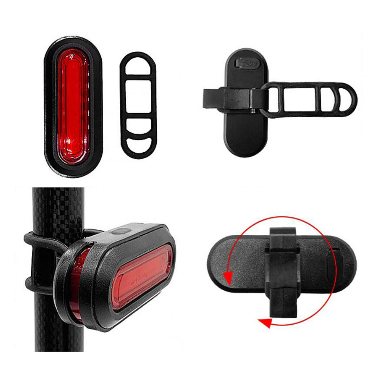 LED Bright Bicycle Taillights Bike Rear Lamp Warning Lights Night Cycling