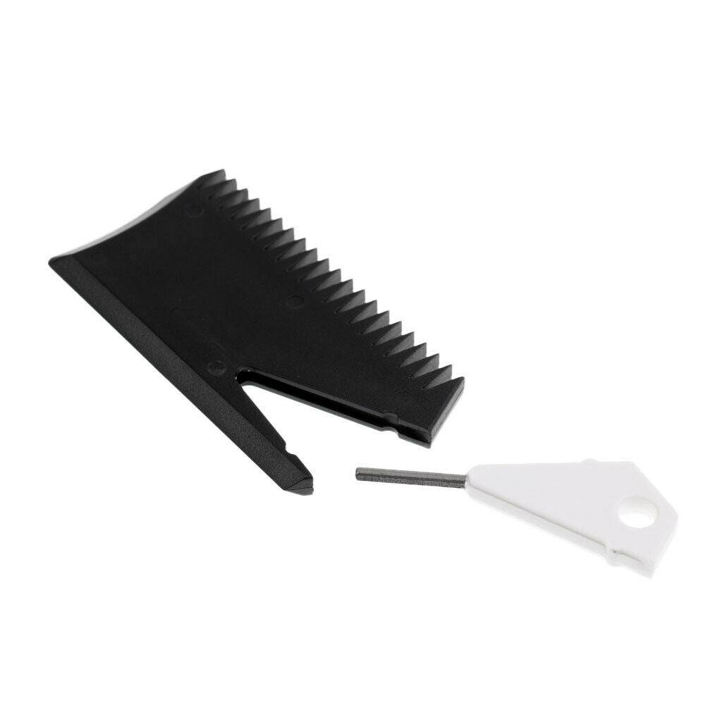 Plastic Surfboard Wax Comb   Surf Board Wax Remove Comb with Fin Key Black