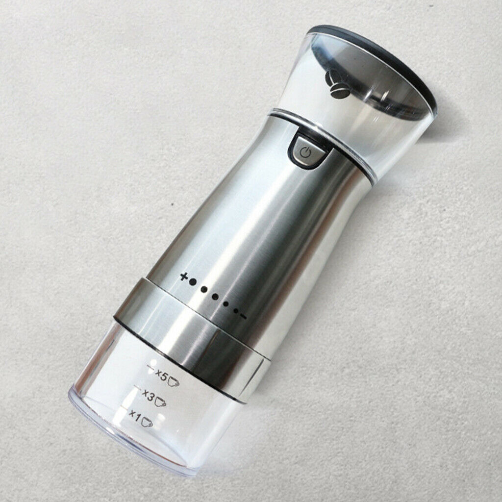 Adjustable USB Electric Coffee Grinder Home Office Use Stainless Steel Tool