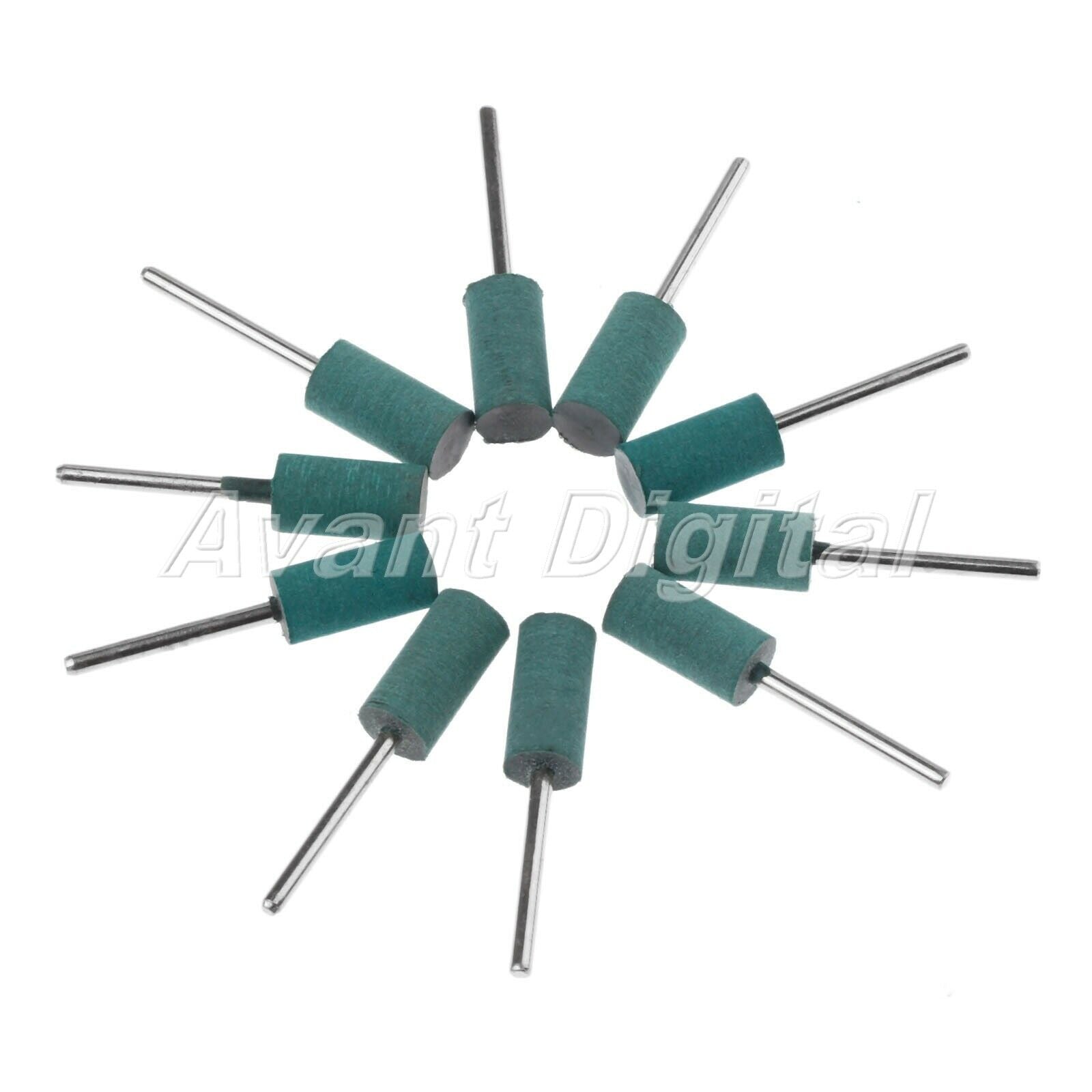 Diamond Cylindrical Grinding Head Rubber 3.0mm/1/8inch Shank 10mm/0.39inch 10X