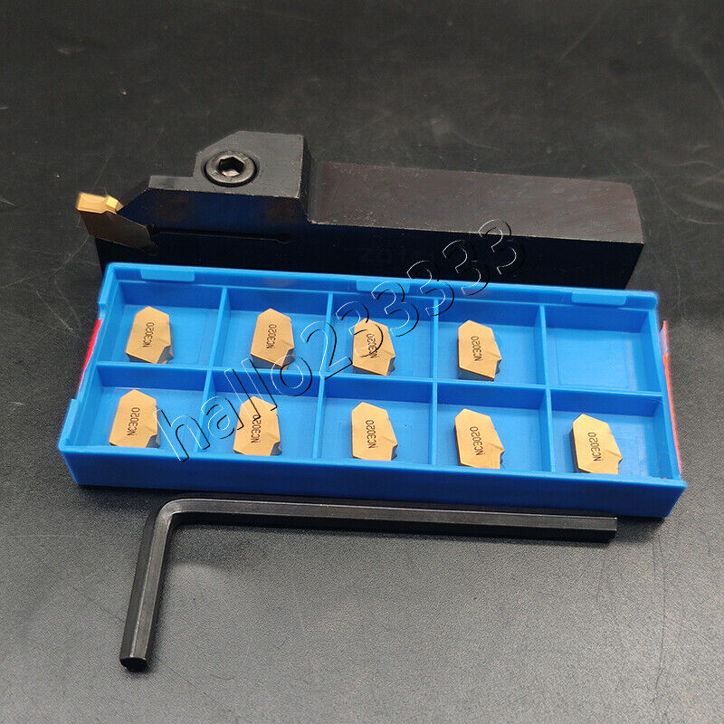 ZQ2525R-04 Lathe External Grooving Cut-Off Holder + SP400 4mm CNC inserts