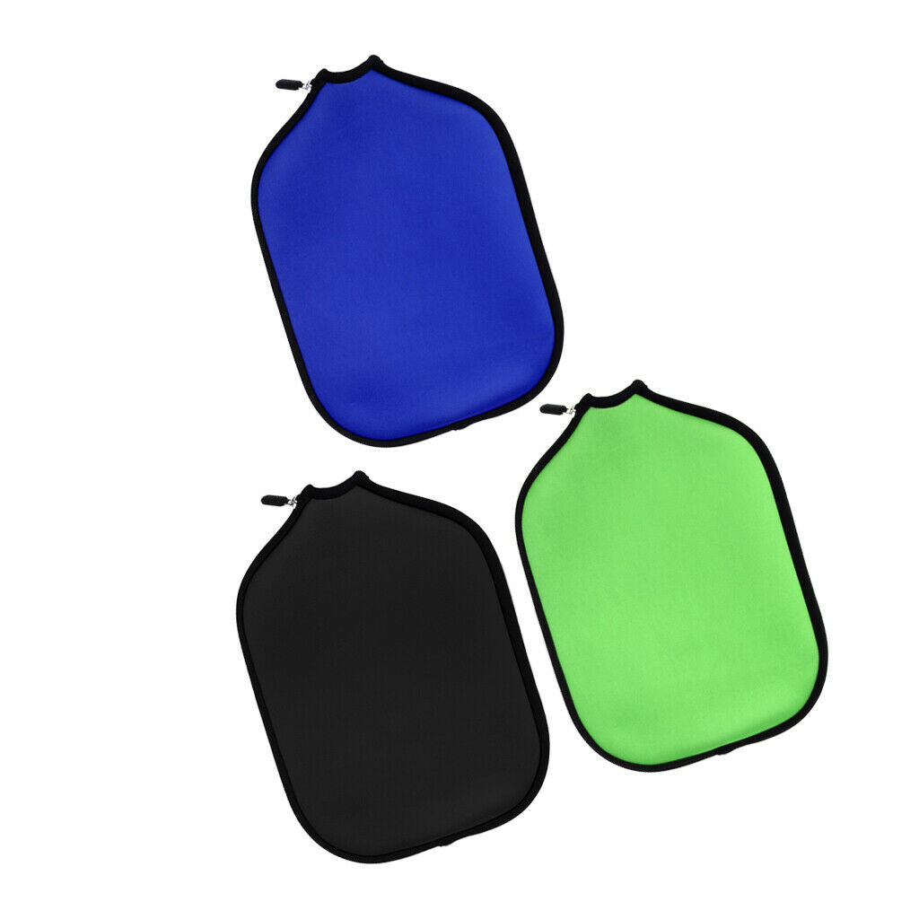 3pcs Universal Black Neoprene Pickleball Paddle Cover Accessories