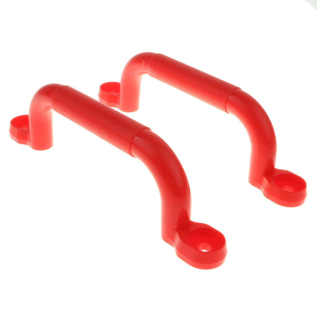 2pcs Safety Nonslip Handle Garden Swing Activity Games Accessories Parts Red