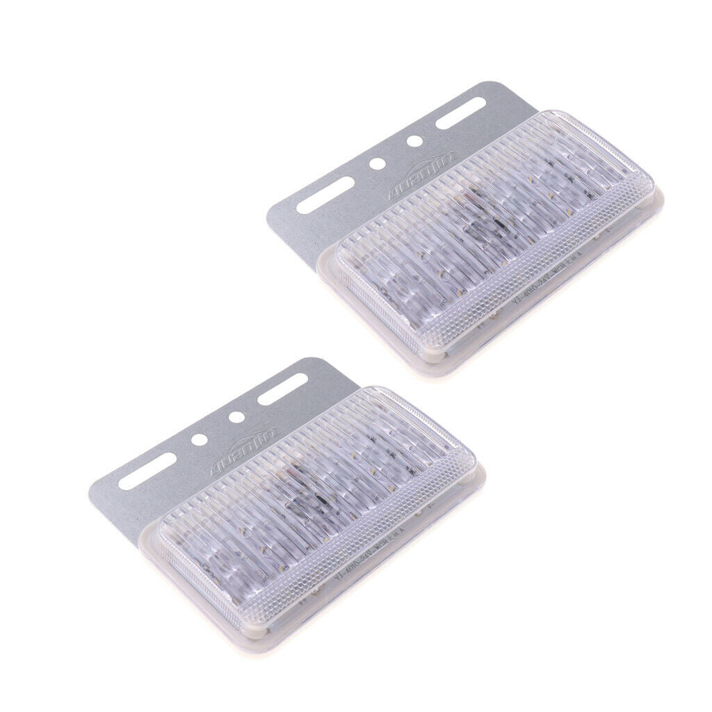 2 Pieces 18LED Side Marker Lamp Clearance Light Truck Trailer 12V White