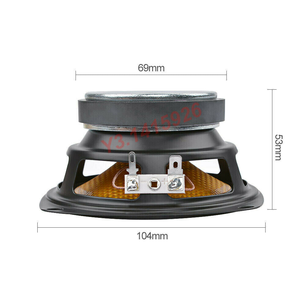 1Pc  4 inch Portable Speaker 4 Ohm 15W Bass Speaker DIY Multimedia Subwoofer New
