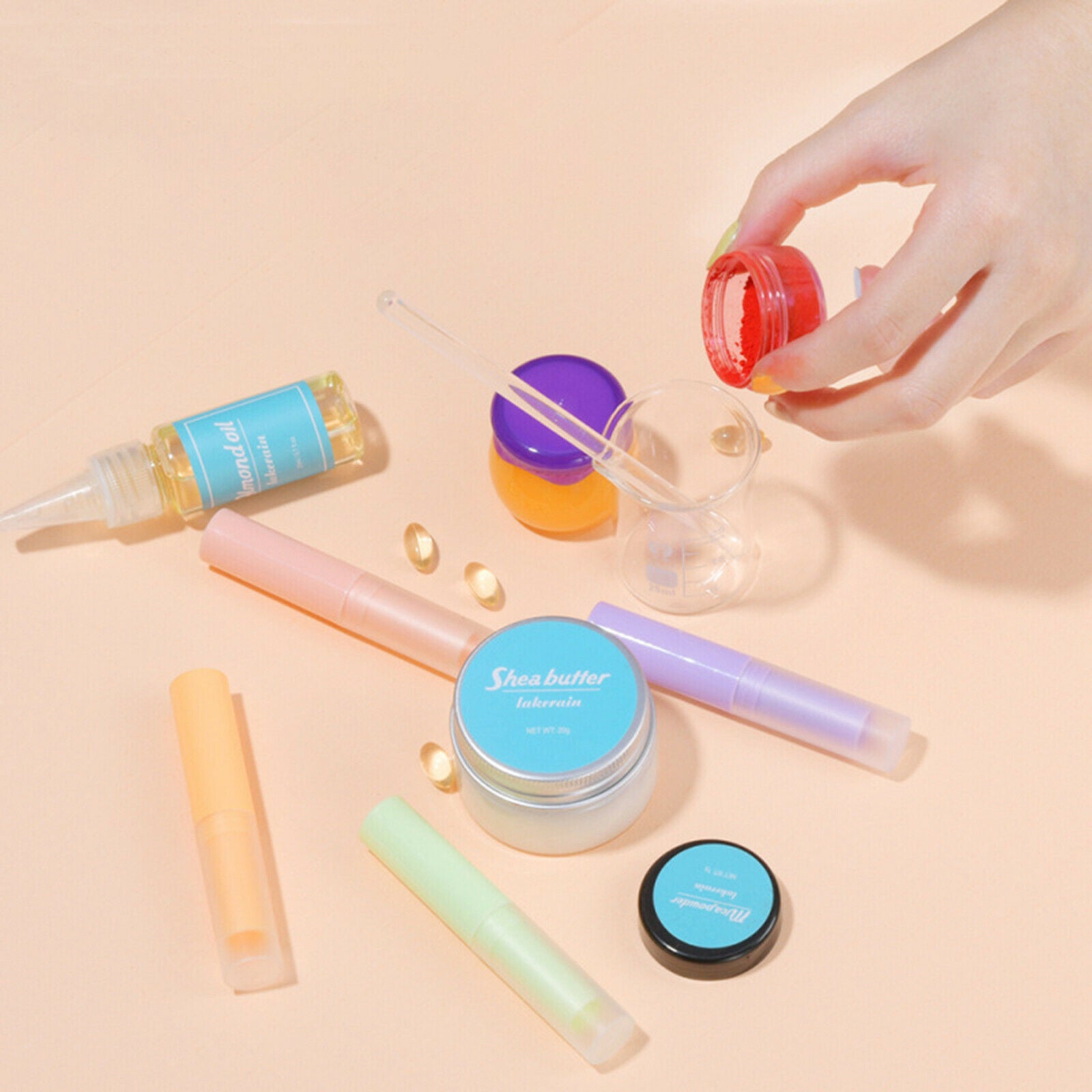 DIY Homemade Lip Gloss Making Kit with simple step-by-step instructions