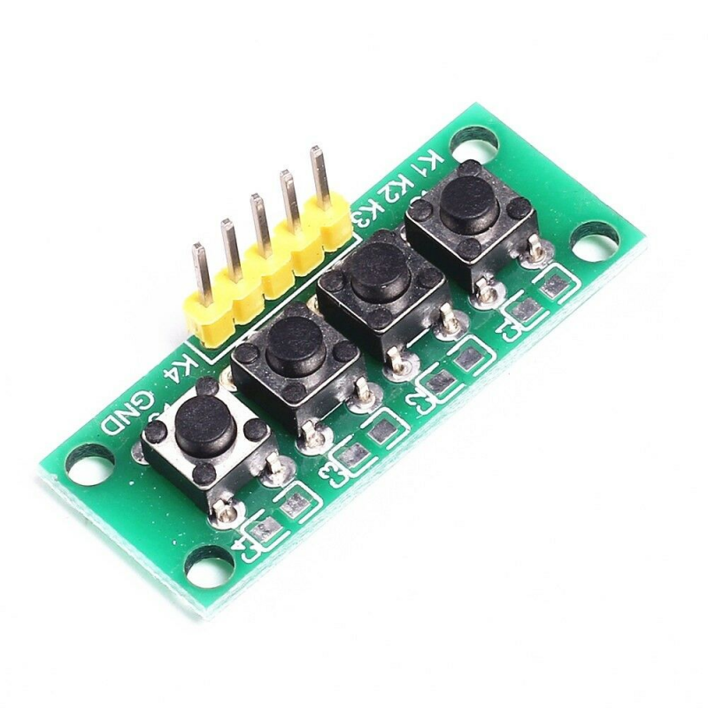 1x4 4 Keys Button Keypad Keyboard Breadboard Module Independent Button Module