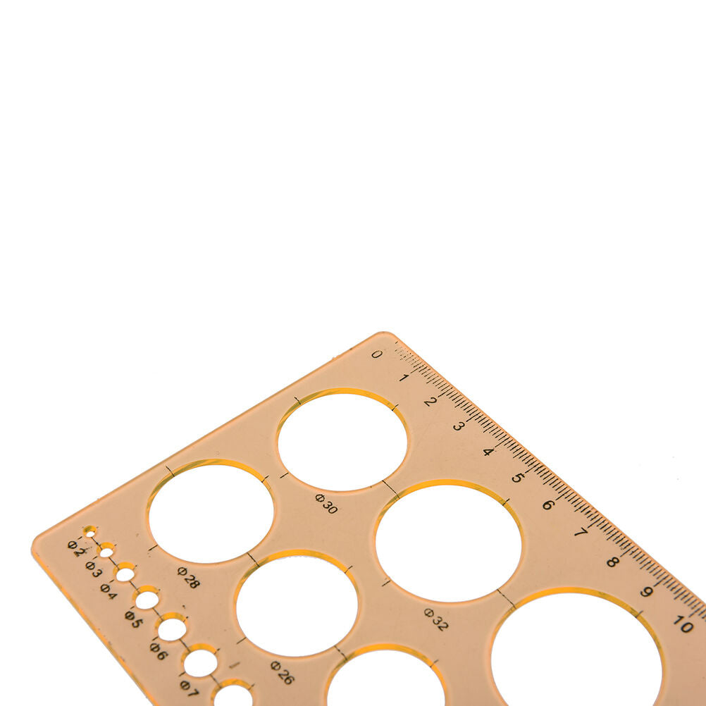 1 Pcs Plastic Circles Squares Geometric Template Ruler Stencil Measuring .l8