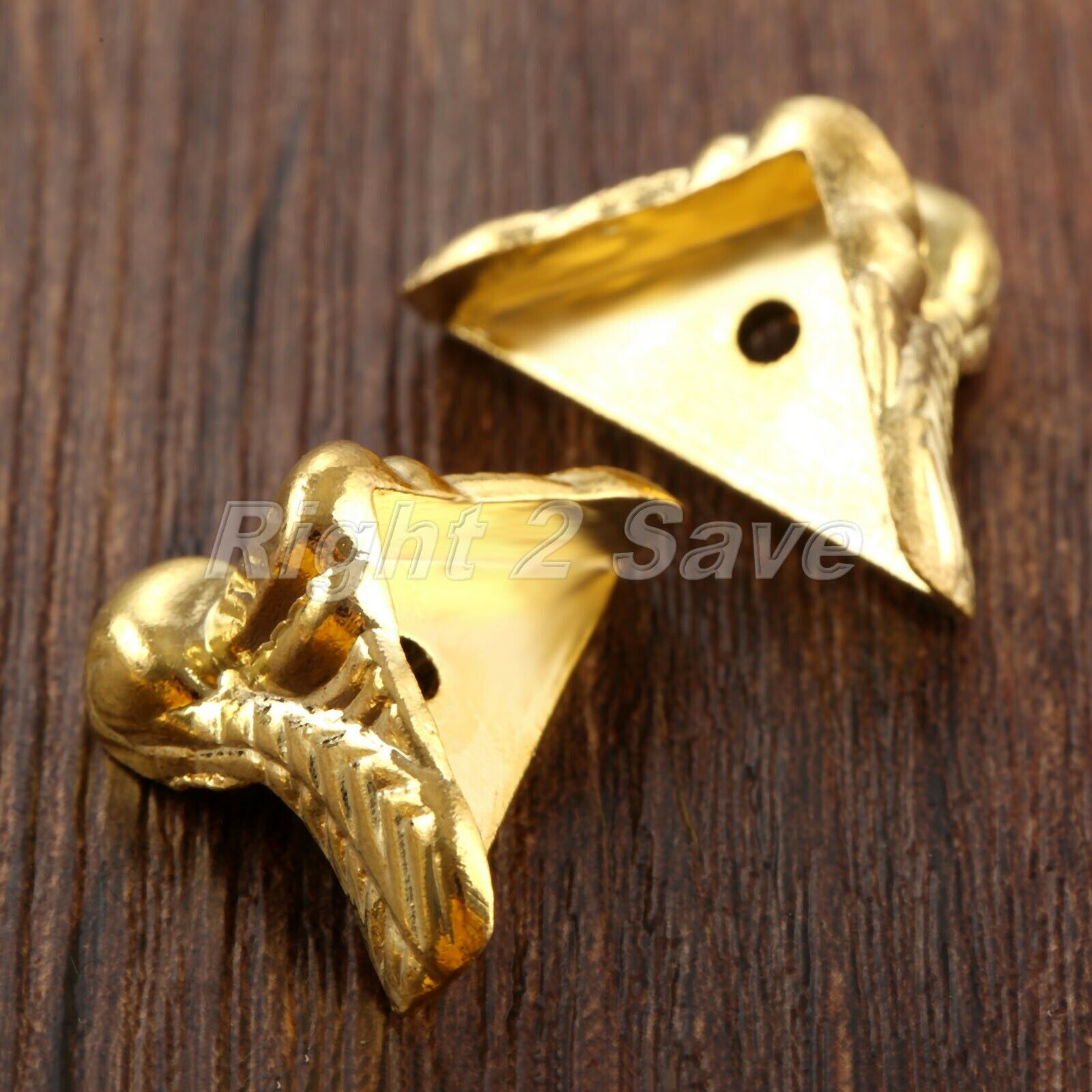 4x Unique Wood Chest Jewelry Box Wood Decorative Feet Leg Corner Protector Guard