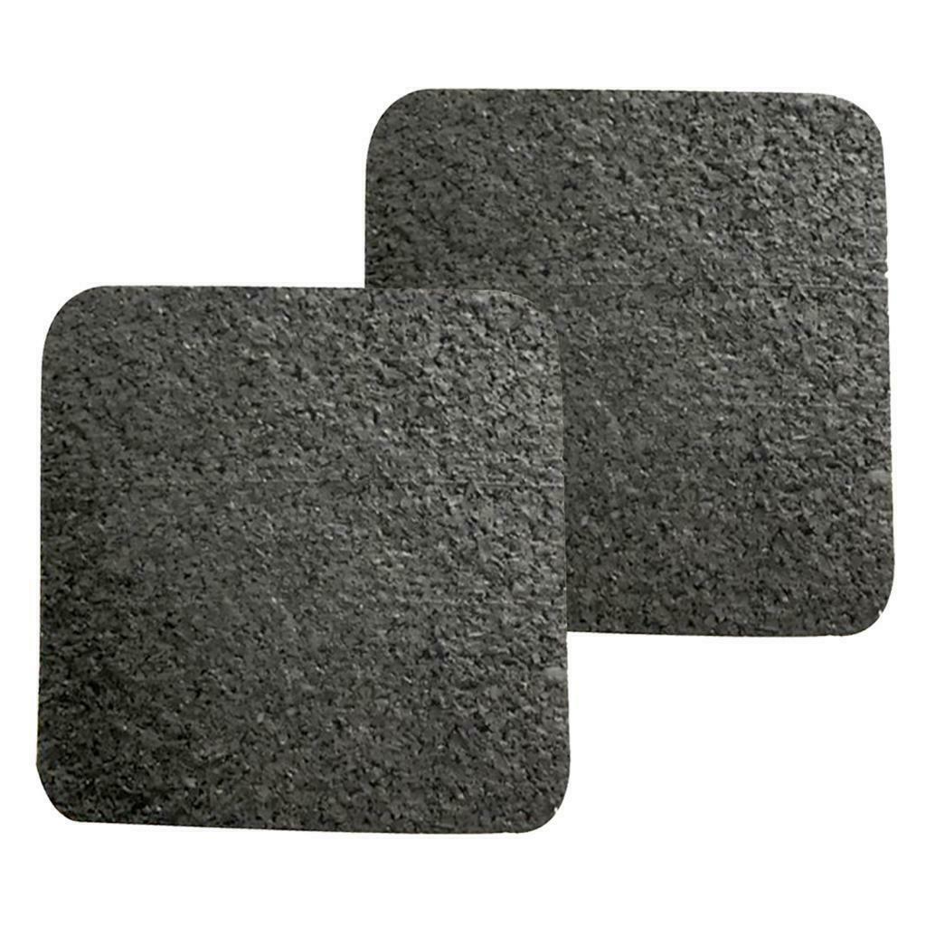 2 Pairs Treadmill Noise Absorption Mat Waterproof Rubber Gym Workout Cushion