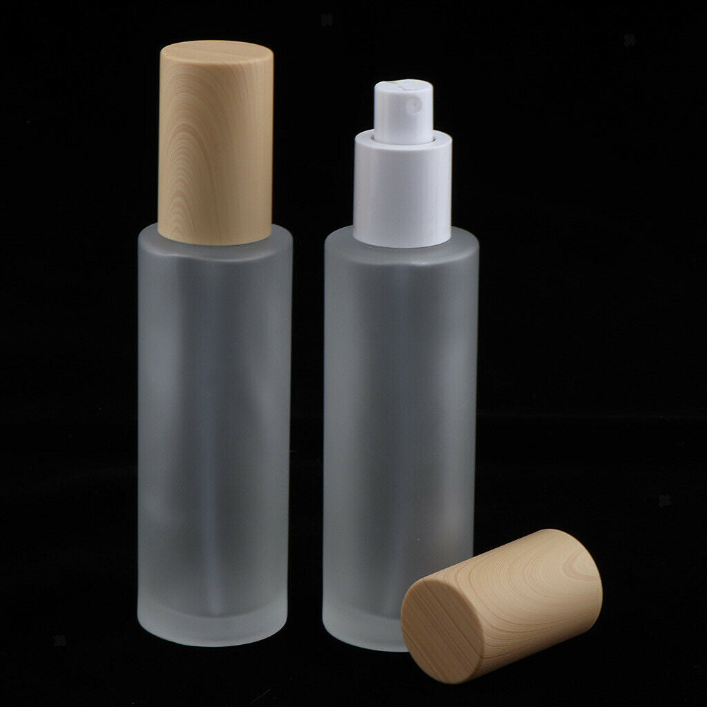 2x Glass Perfume Empty Bottle Atomizer Pump Sprayer Refillable Travel 60ml
