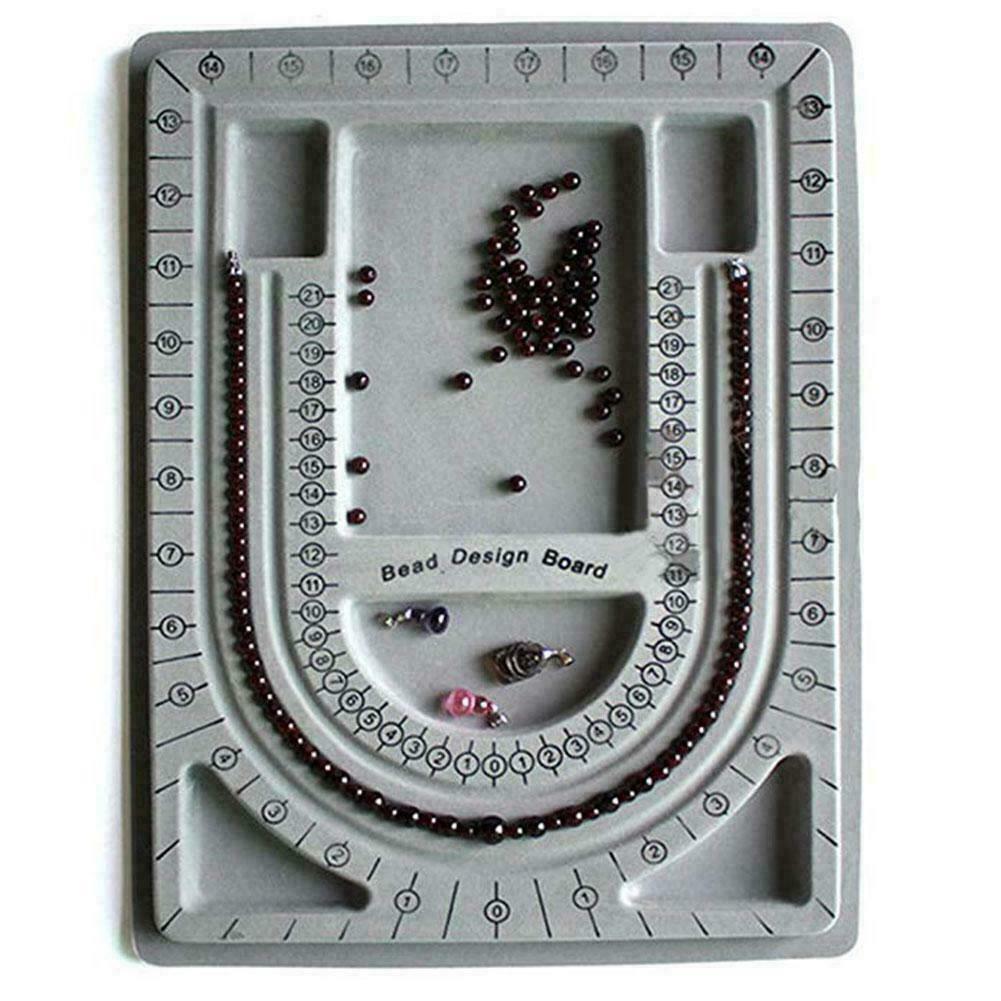 Flocked Bead Board Necklace Design Tray Organizer Jewelery Making TOP