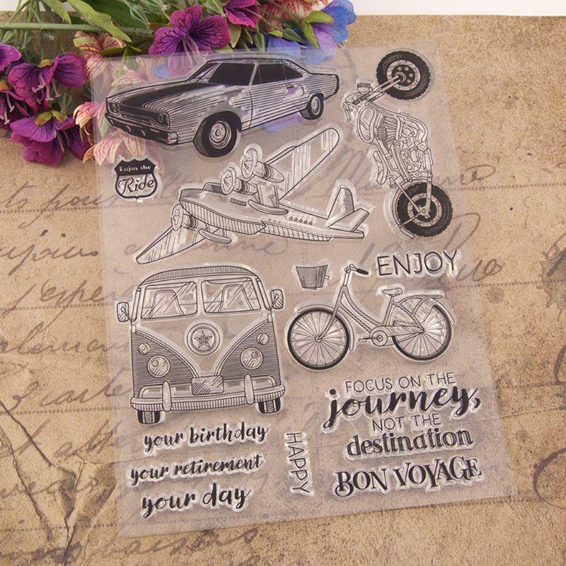 Transportation Silicone Clear Seal Stamp DIY Scrapbooking Embossing Photo Album