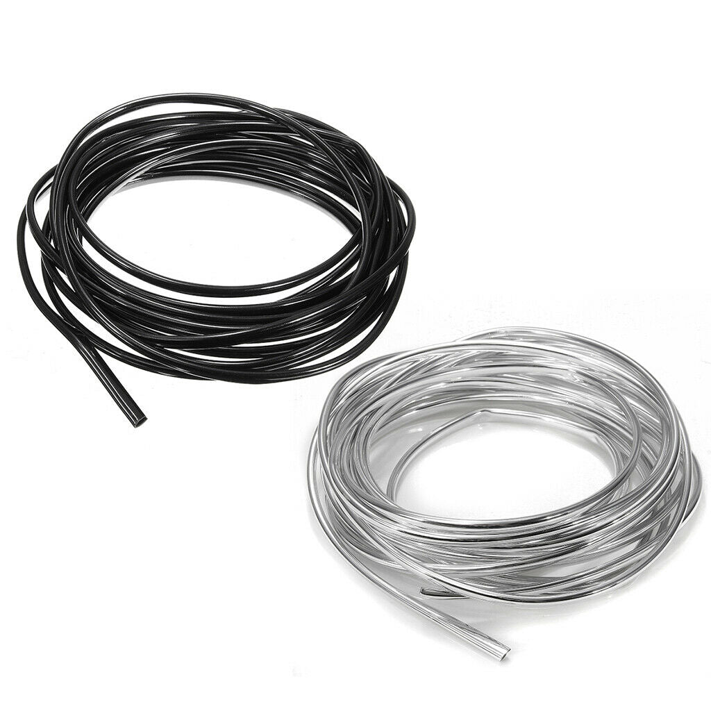 Pair 6M Auto Car Door Guard Edge Corner Bumper Trim Molding Protection Strip