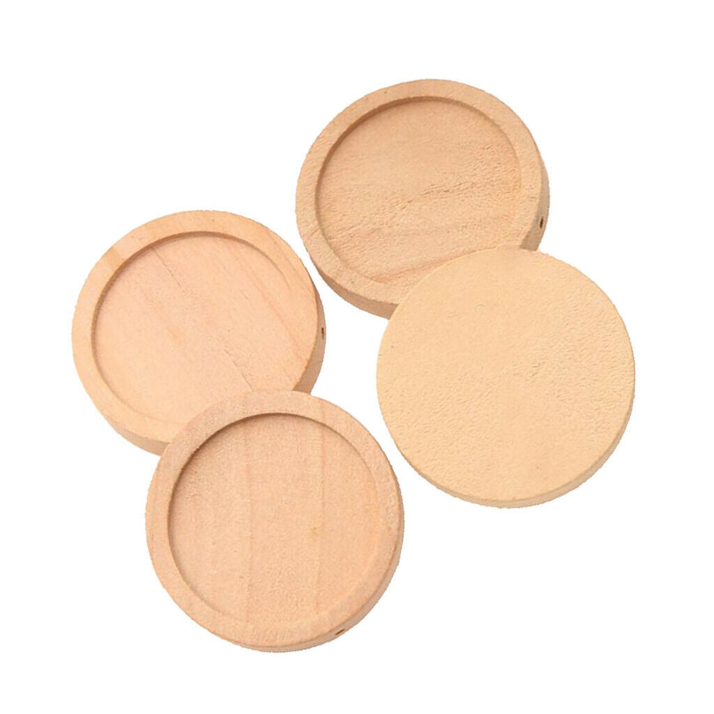 20x Wooden Charms Cabochon Setting Base DIY Jewelry Pendant Natural 30mm