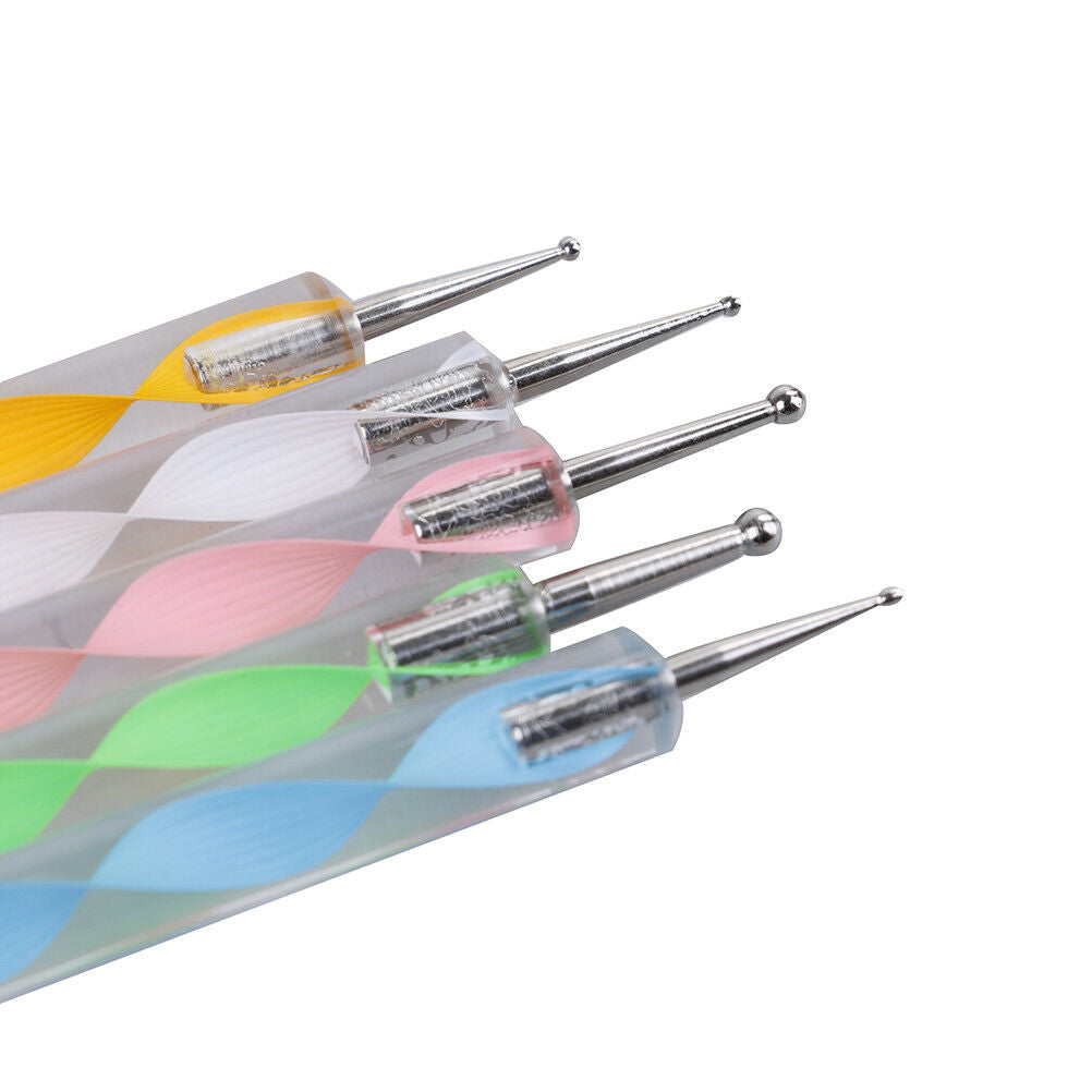 5pcs Ball Stylus Dot Painting Tools for Mandala Rock Art Polymer Clay Us.l8