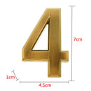 Golden Plastic Self-Adhesive Door Number Sign Plaque Sticky Numeric Digit Number