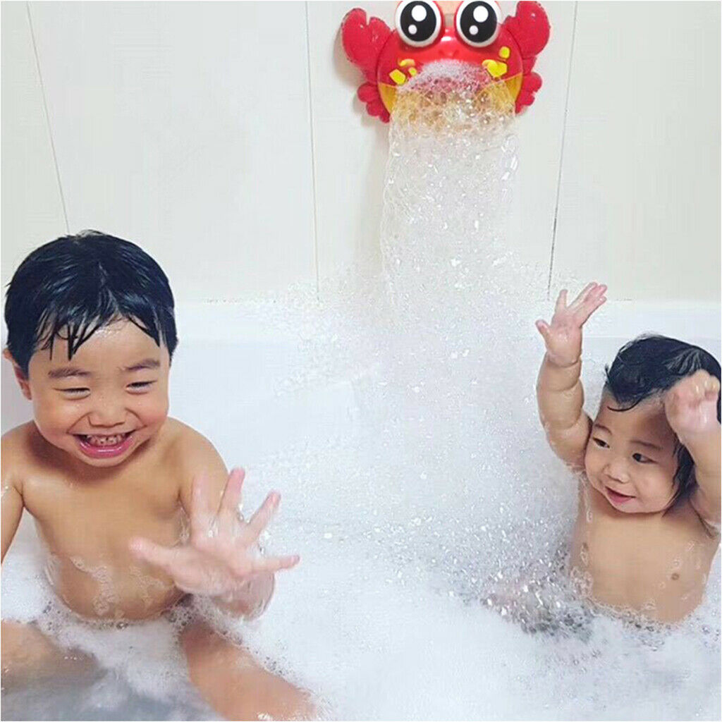2x Baby Crab Bubble Blower Bubble Machine with Nursery Rhyme Bathtub Bath Toys