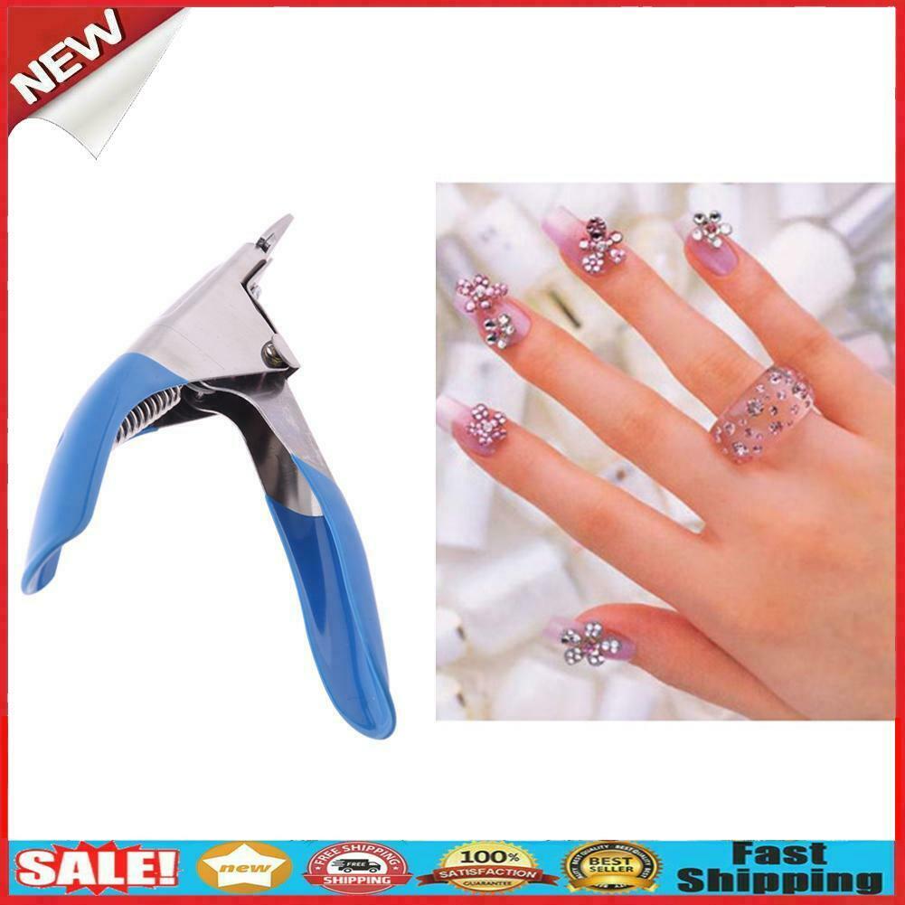 Stainless Steel Nail Clipper Acrylic Gel False Nail Tips Edge Cutter Tools @