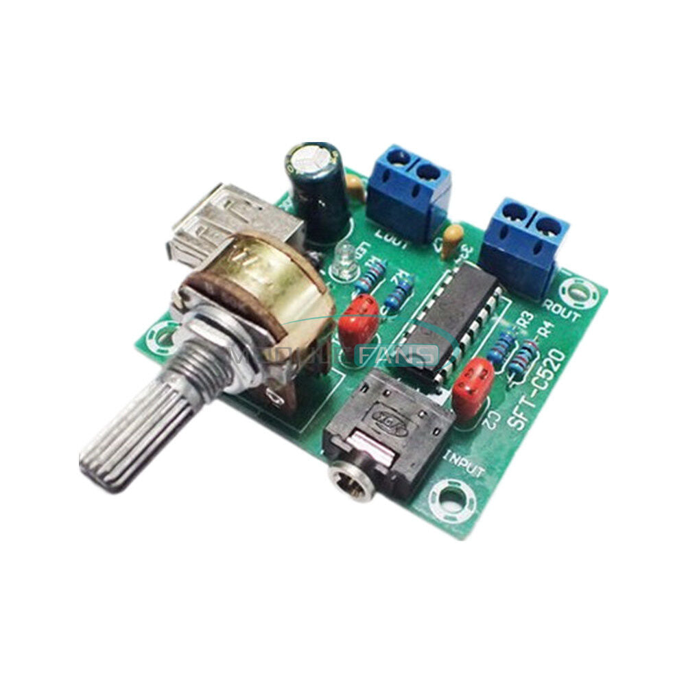PM2038 Dual Track Amplifier Board 5W+5W Module USB Power Supply  LED Indicator