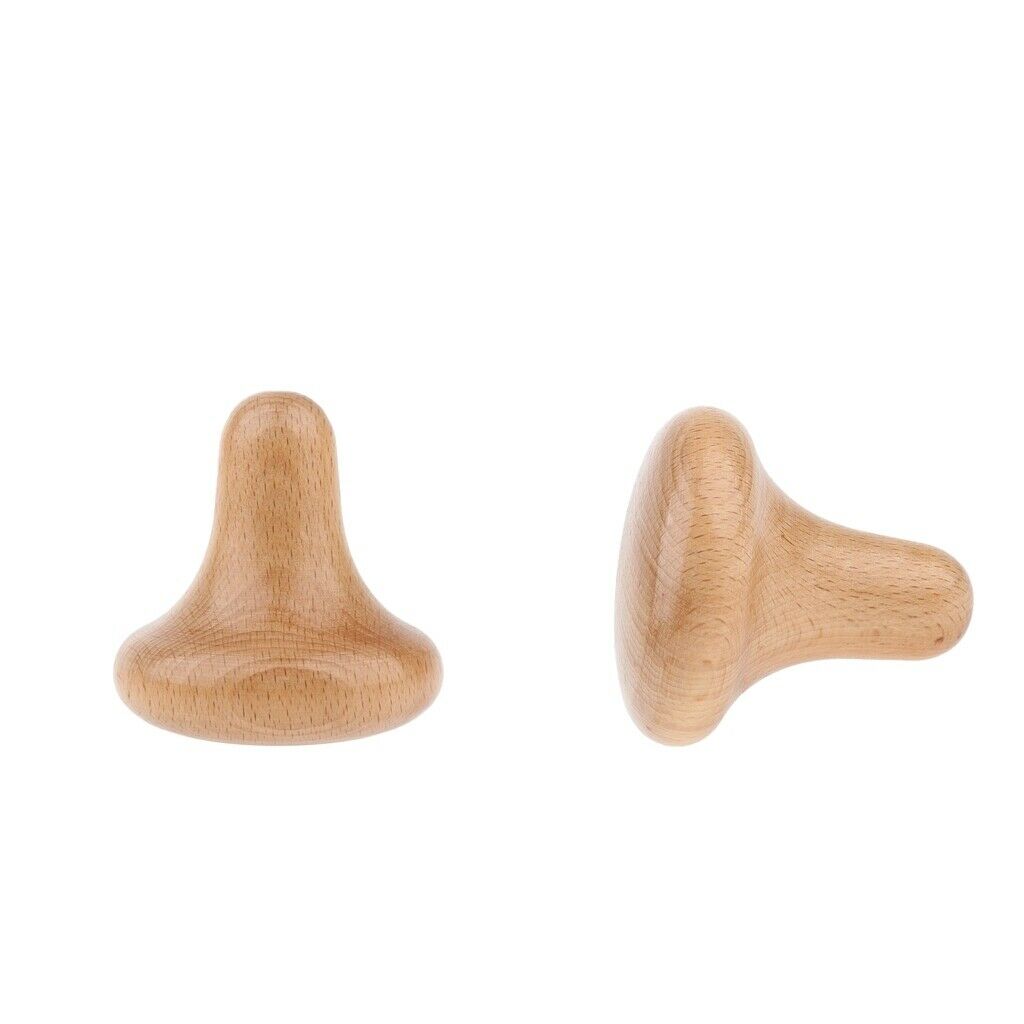 2x Mushroom Shaped Wood Gua Sha Massage Acupunctur Point Guasha Message Tool