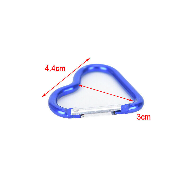 Aluminum Alloy Heart-shaped Camping Carabiner Clip Keychain Climbing Key .l8