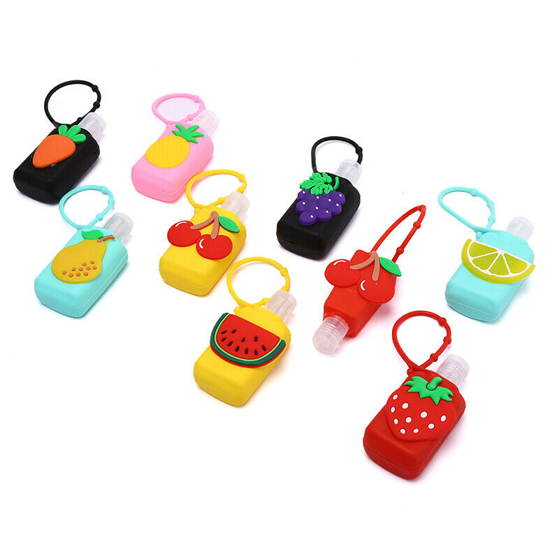 30ML Portable Fruits Silicone Empty Bottle Travel Liquid Refillable with Hol XC
