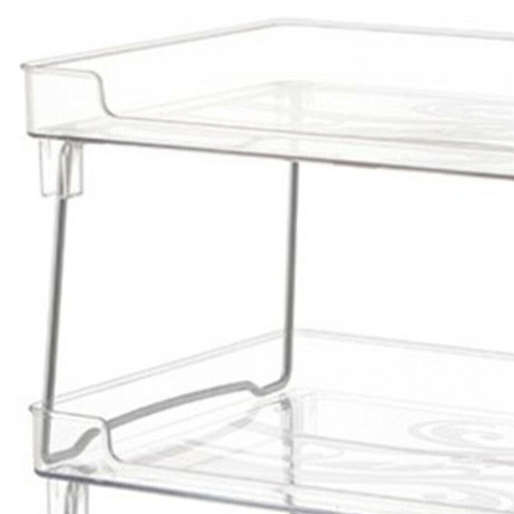 Stackable Cabinet Organizer Storage Rack Tabletop Shelf Organization Stand